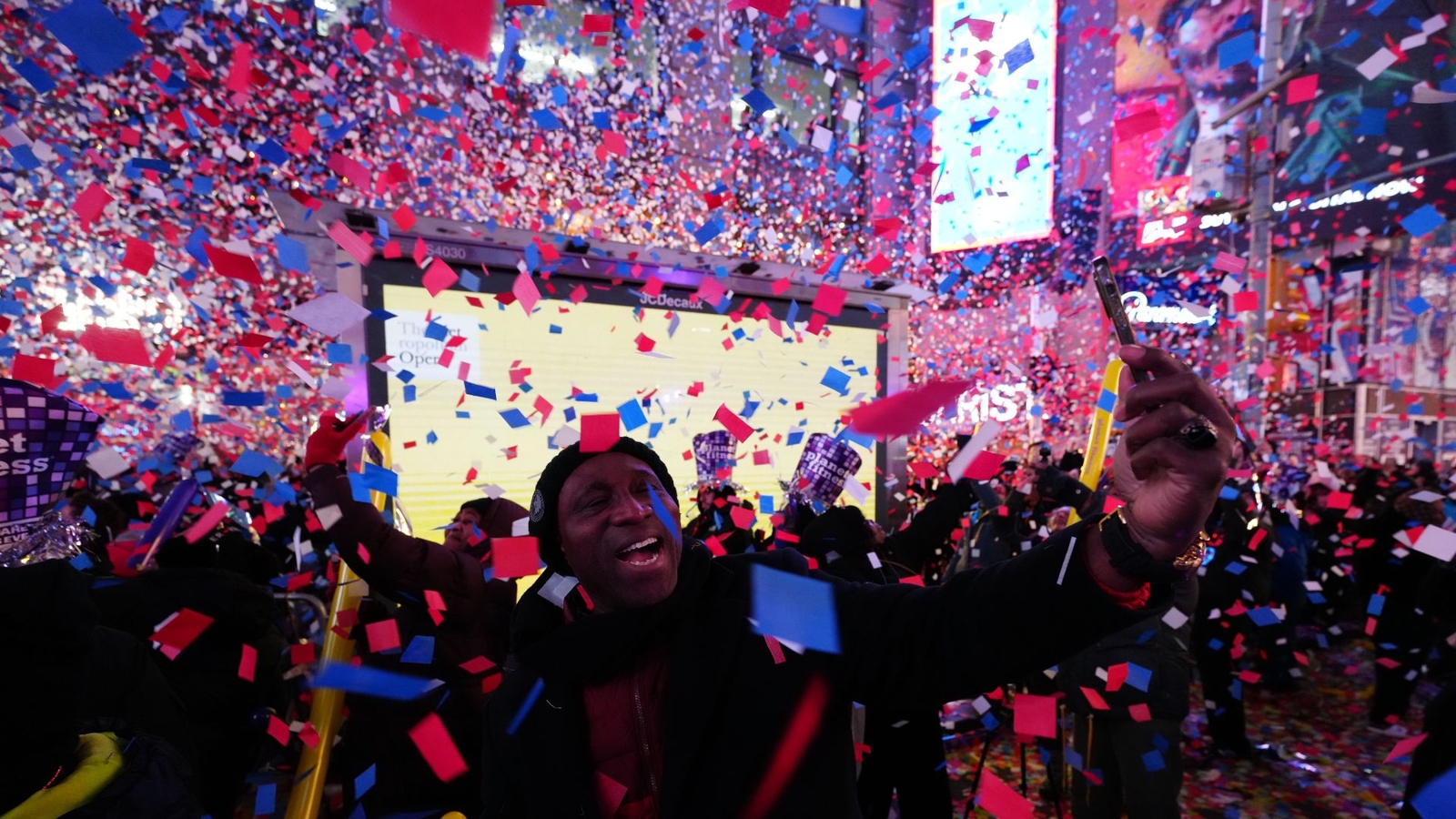 Featured image for Times Square Celebrates New Year's Eve with Renovations, Performances, and Festive Displays