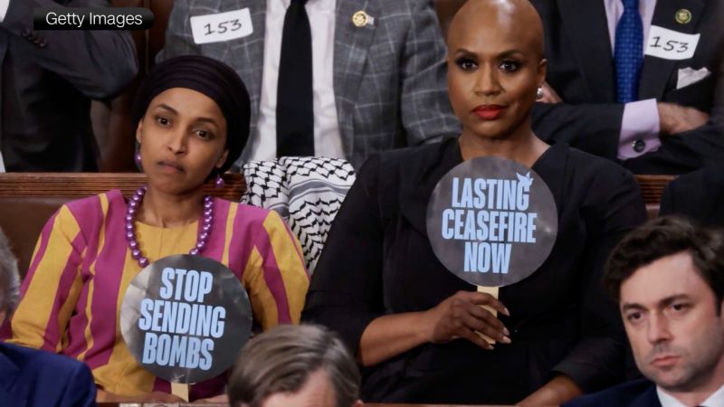 "Congresswoman Responds to Democratic Pressure on Ceasefire During State of the Union"