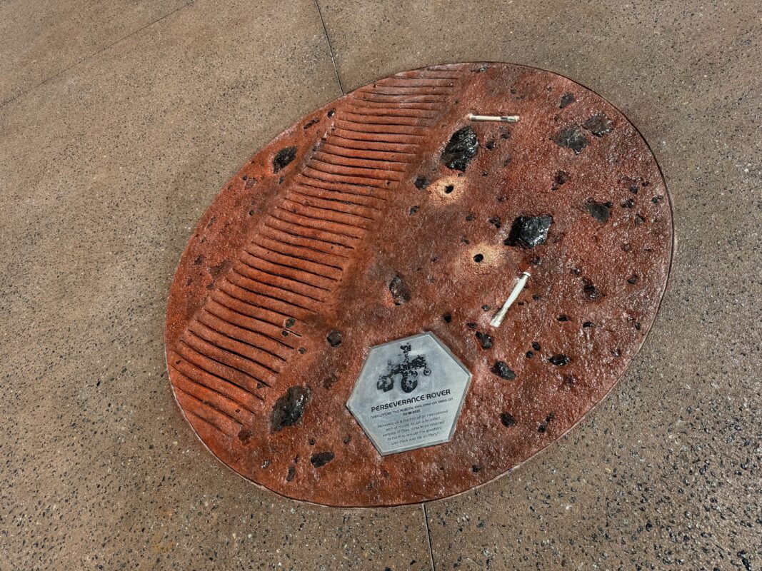 Featured image for "Perseverance Rover Tracks and 'Surface of Mars' Exhibited at Mission: SPACE in EPCOT"