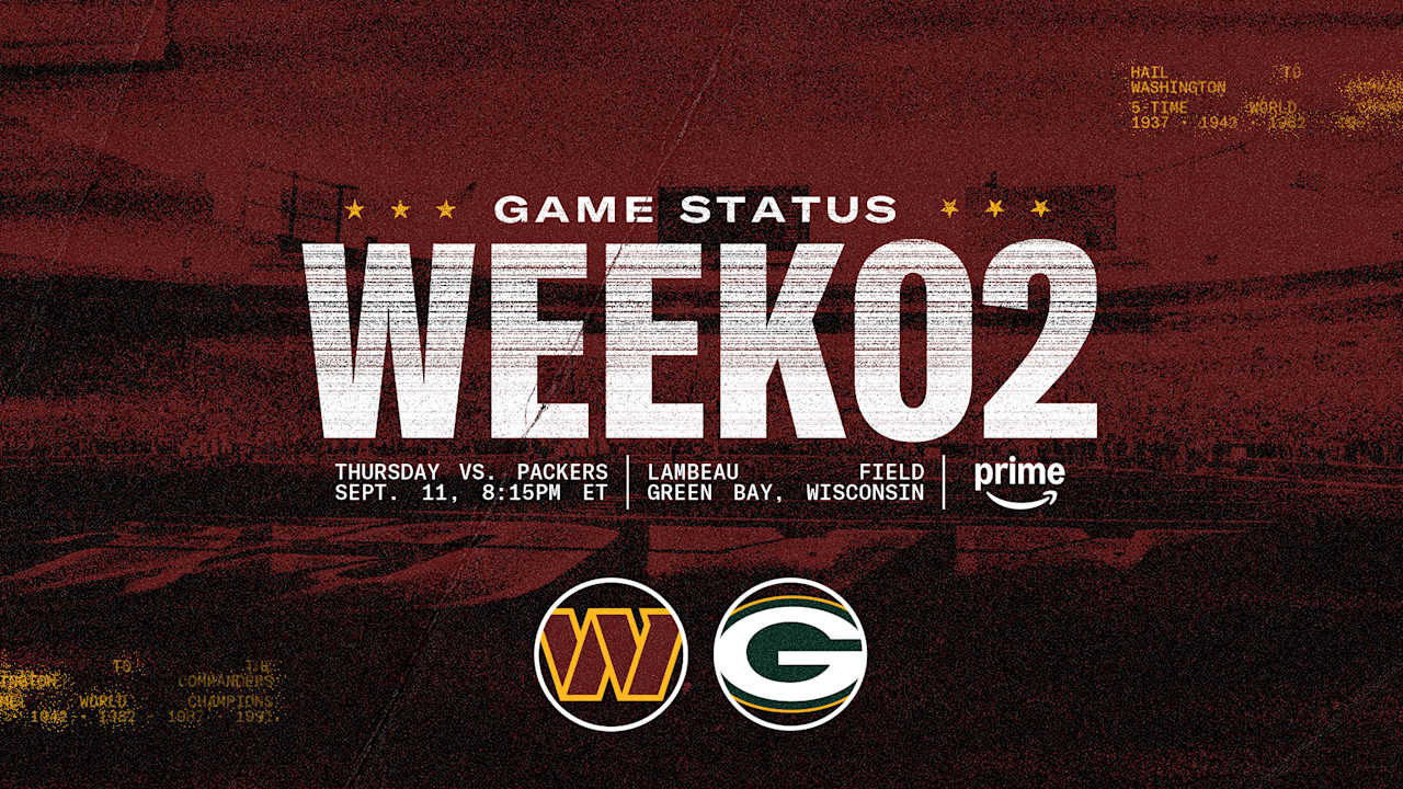 Commanders' Key Players Questionable or Out for Week 2 vs. Packers