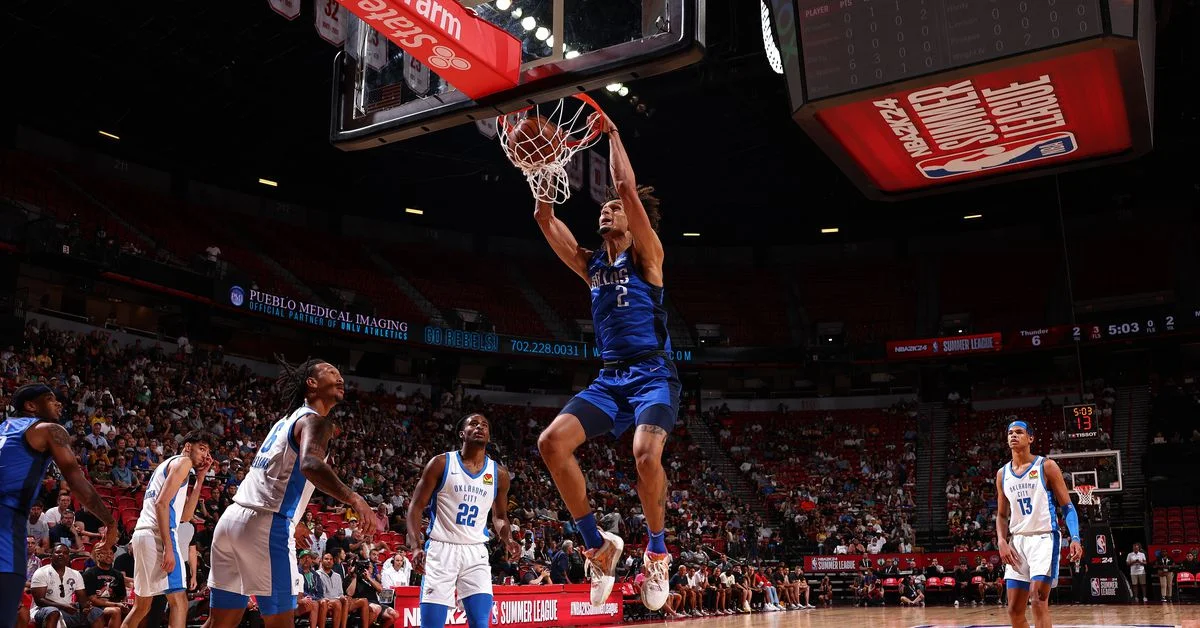 "Cason Wallace's Stellar Debut Helps Thunder Defeat Mavericks in NBA Summer League"