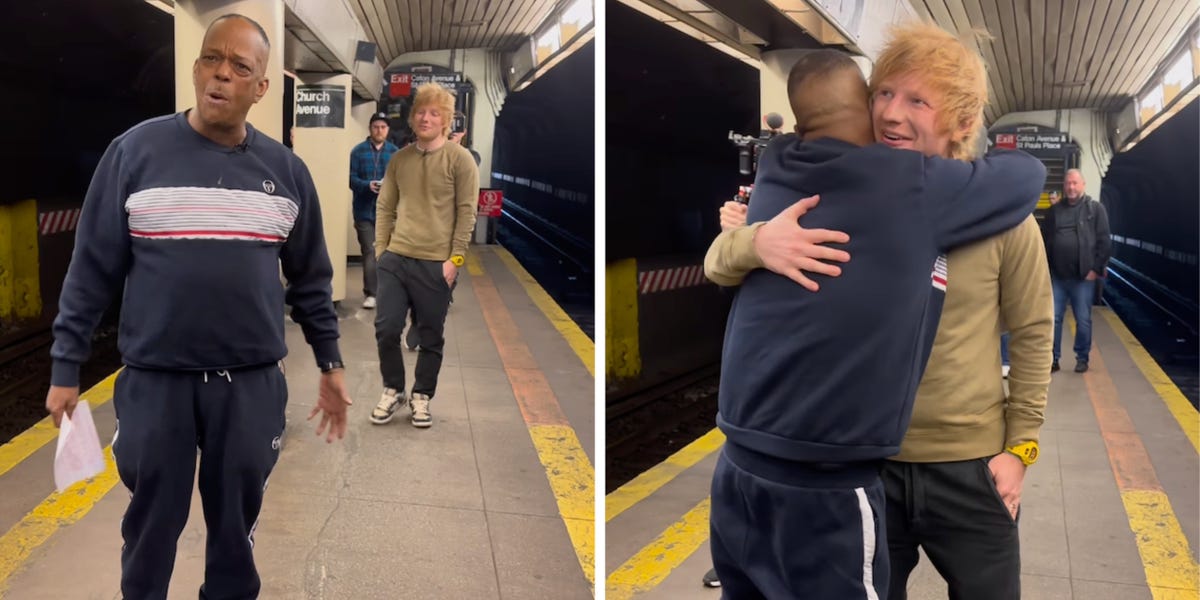 Ed Sheeran Surprises Subway Singer with Tickets and Performance.