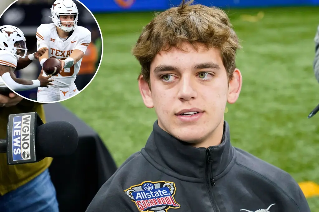 "Arch Manning Quashes Transfer Talk, Shines in Sugar Bowl Media Spotlight"