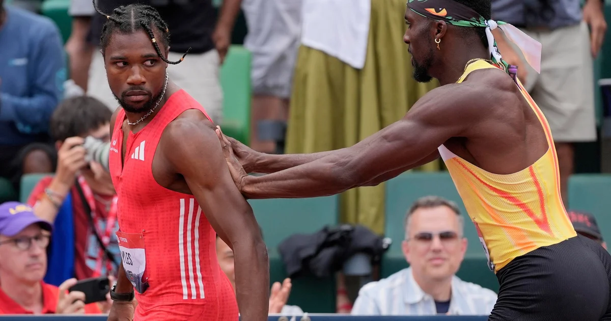 Featured image for Tense 200m Final at USATF Championships Ends in Shove Between Lyles and Bednarek
