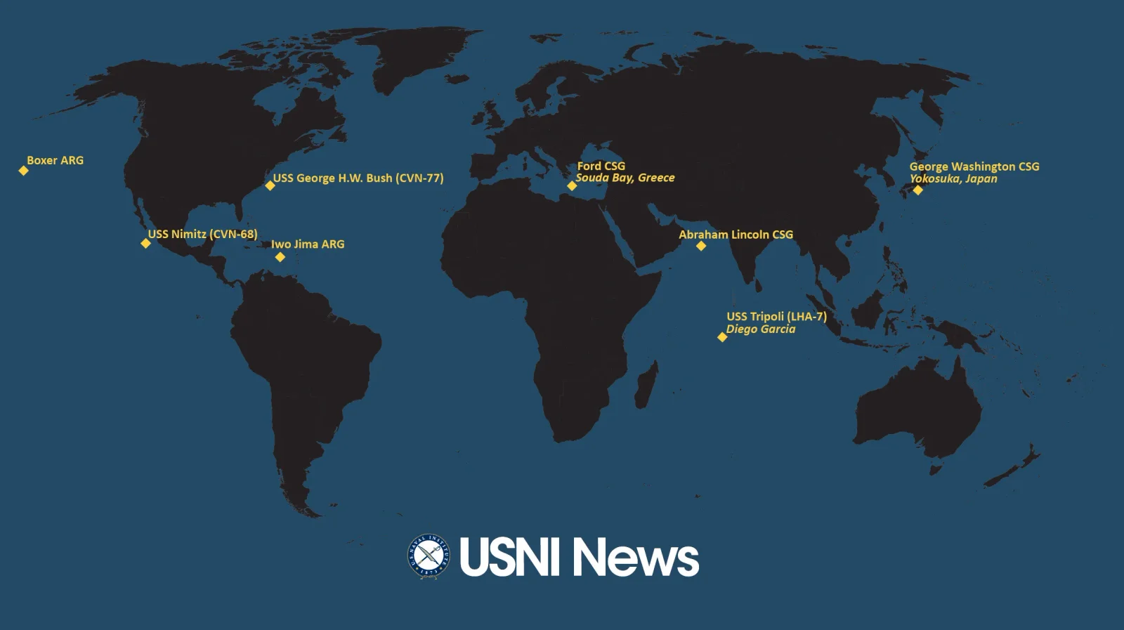 Global US Navy Deployments Span Oceanic Arenas on March 23, 2026