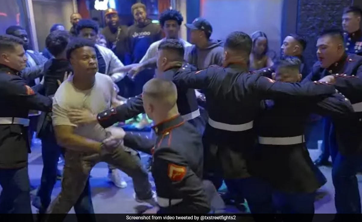 Marines and Civilians Engage in Wild Brawl Outside Texas Bar