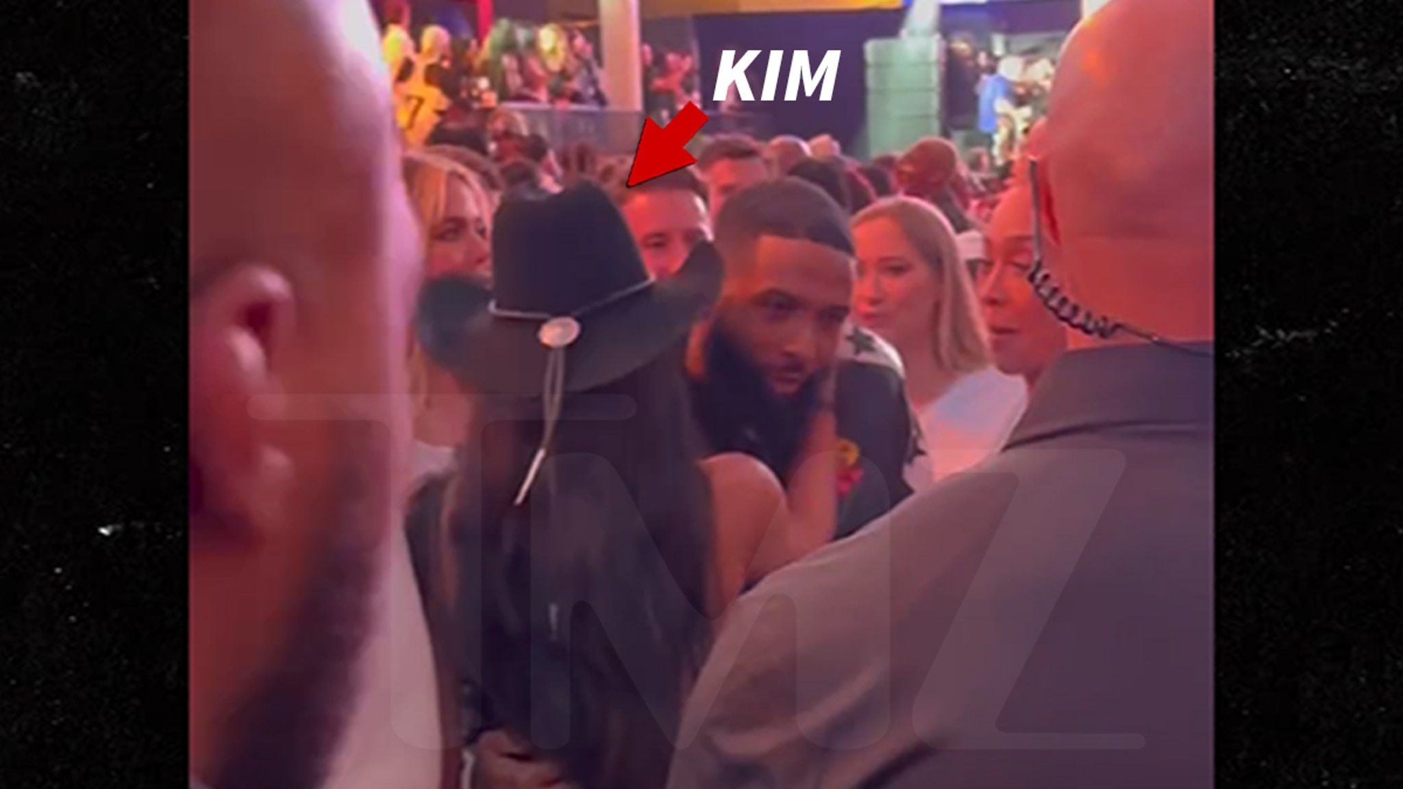"Kim Kardashian and Odell Beckham Jr. Share Embrace at Vegas Fanatics Party"