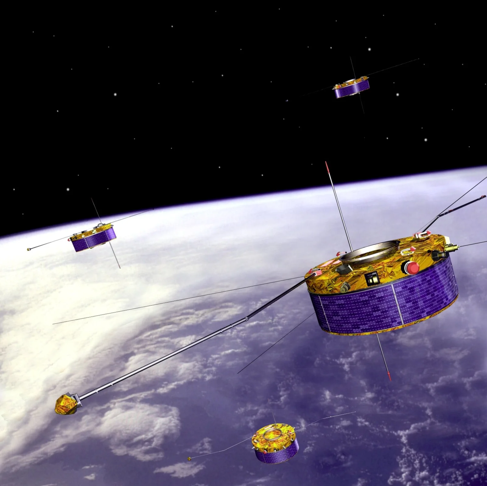 ESA choreographs Cluster satellites for rare reentry observations