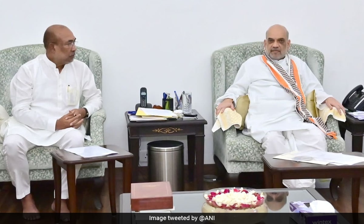 Amit Shah's Meeting with Manipur CM Biren Singh: Efforts to Restore Peace in Northeast