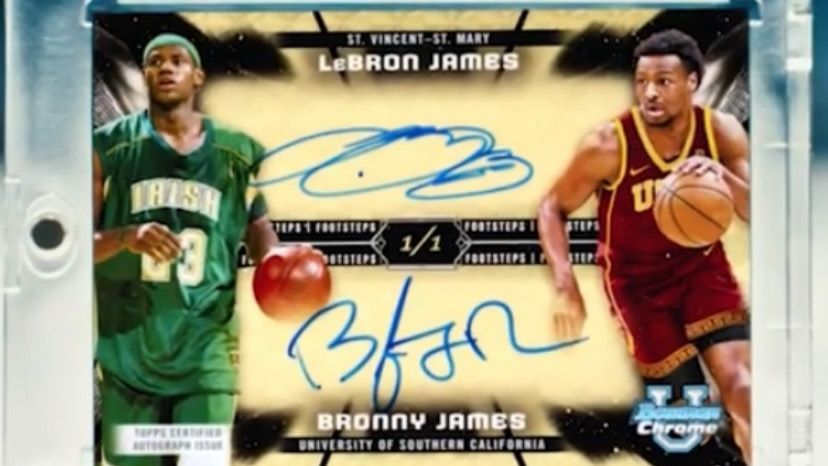 Featured image for "LeBron James and Bronny Collaborate on Exclusive Fanatics Trading Card"