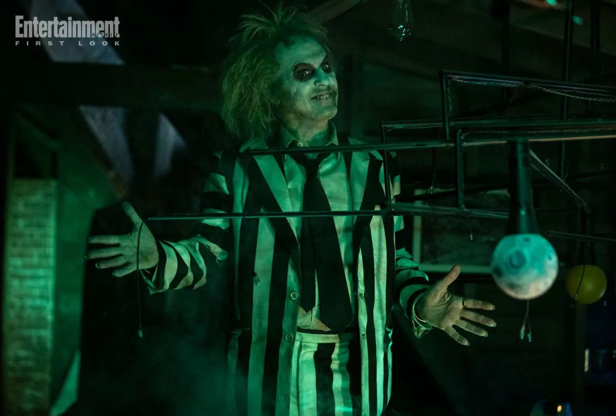 Featured image for "First Look: Michael Keaton and Winona Ryder Return in Beetlejuice 2"