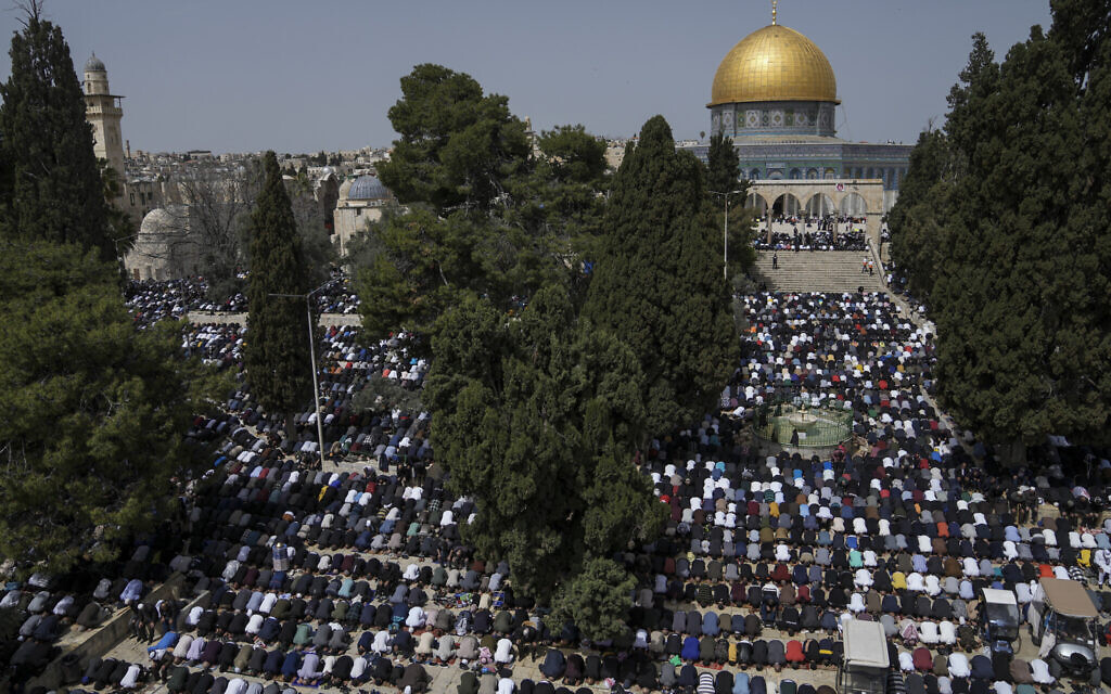 Tensions rise as Ramadan prayers commence at Al-Aqsa mosque in Jerusalem.