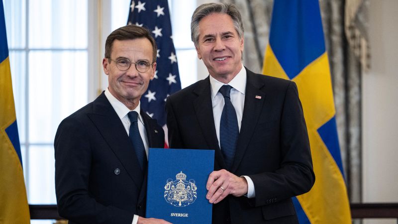 "Sweden Ends Neutrality, Joins NATO as 32nd Member"