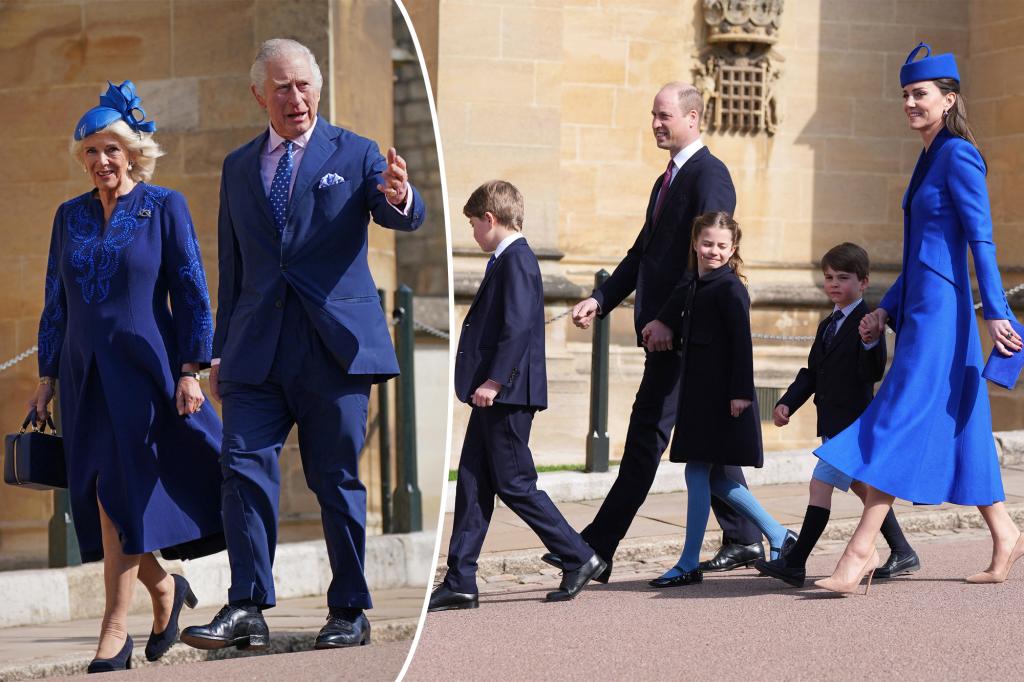 Royal Family's First Easter Without Queen Elizabeth II Marked by Blue Attire and Family Gathering.
