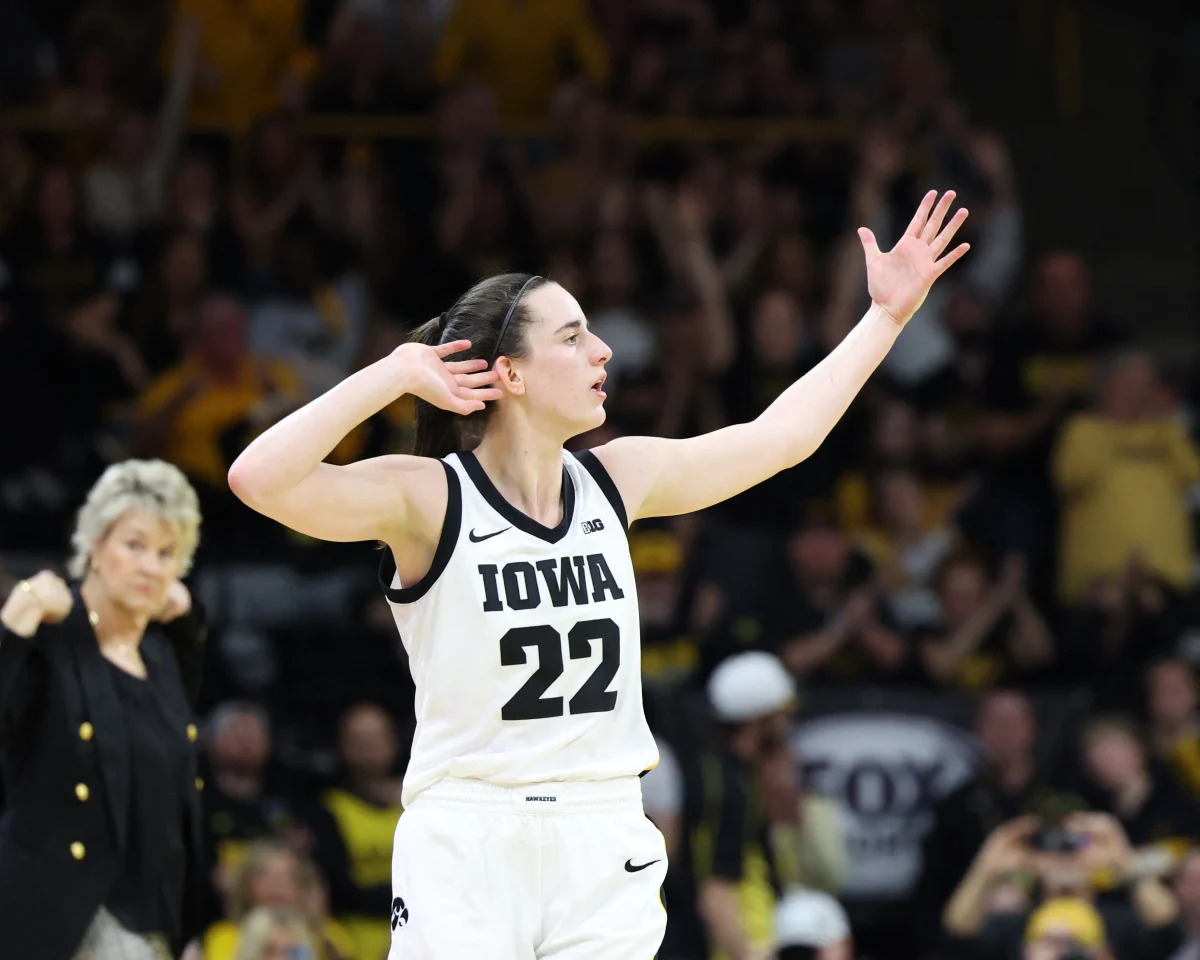 Featured image for "Caitlin Clark Shatters NCAA 3-Point Record, Draws Record TV Ratings"