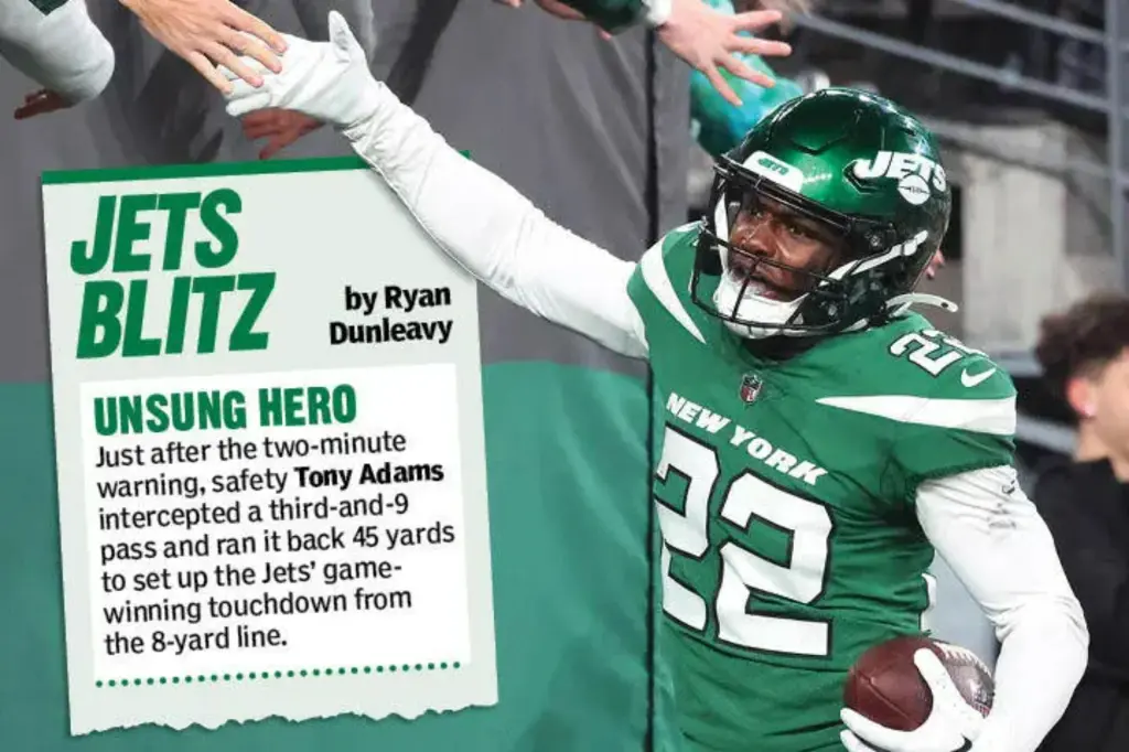 Jets' Upset Victory Over Eagles Fueled by Clutch Defense and Tony Adams' Interception