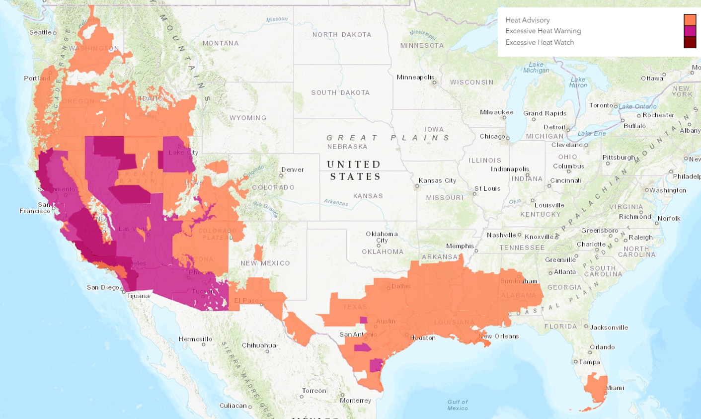 "Record-breaking heatwave sweeps across the US, bringing extreme temperatures and live weather updates"