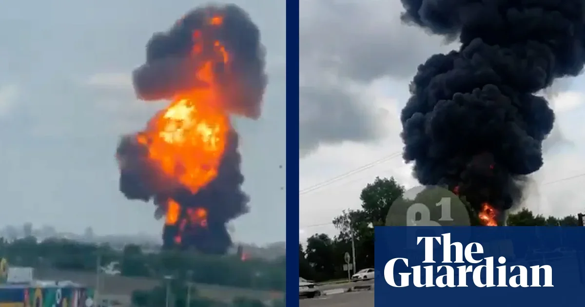 Oil depot fire and F-16 training updates in Russia and Ukraine.