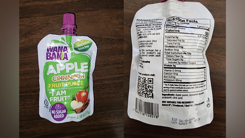 FDA Warns Parents of Lead Contamination in WanaBana Fruit Puree Pouches