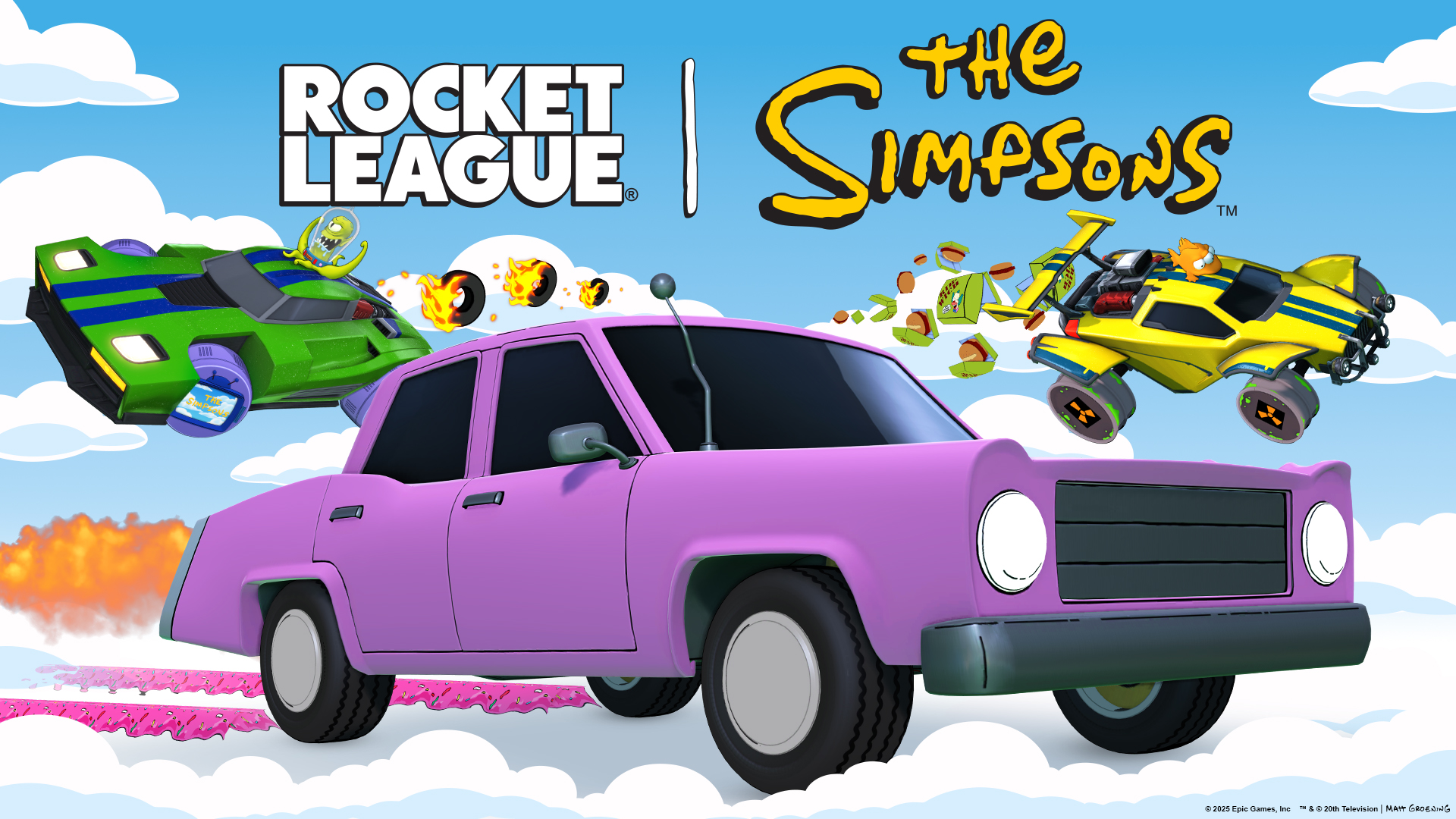 Featured image for Earn Springfield Items in Rocket League with The Simpsons