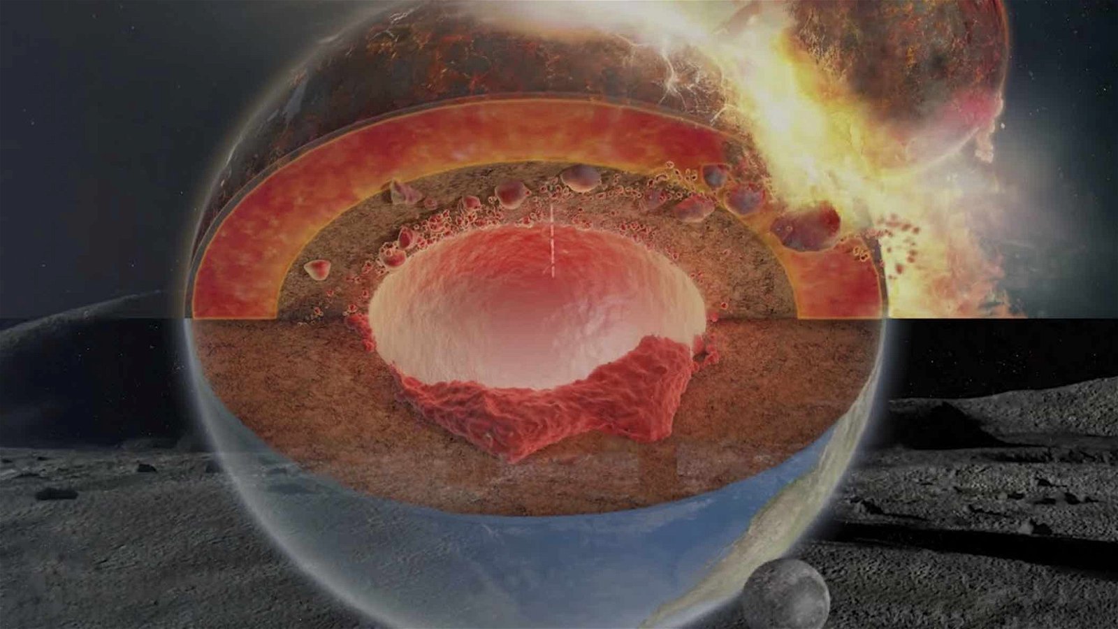 Featured image for Lost Planet Theia Found in Earth's Core, Unraveling Moon's Origins