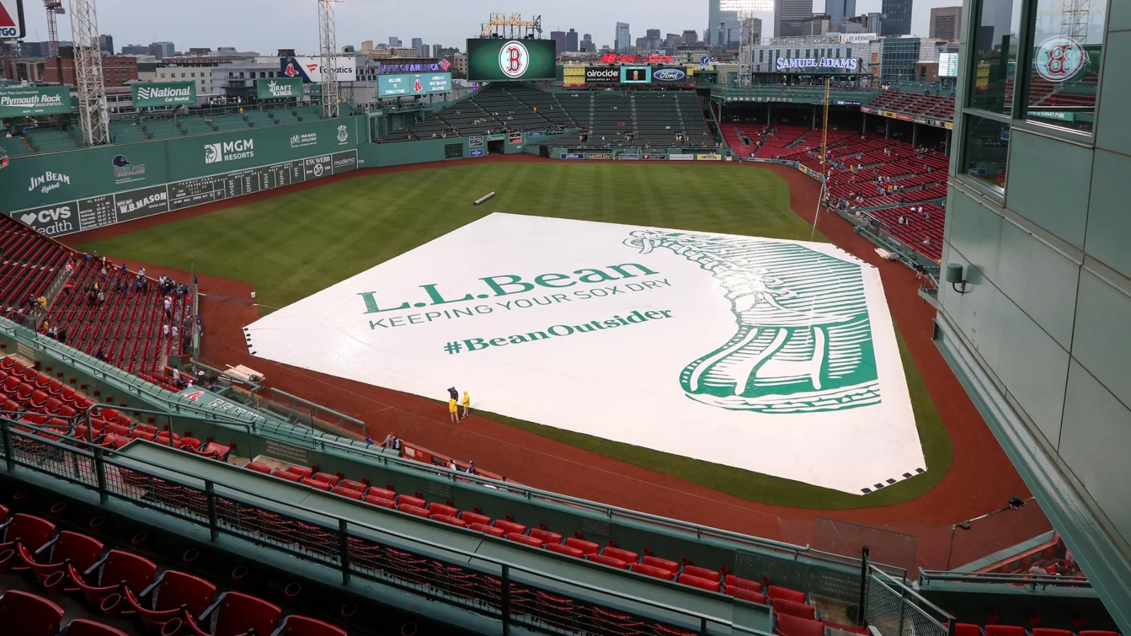 "Rain Shortens Angels' Fenway Park Start Against Red Sox"