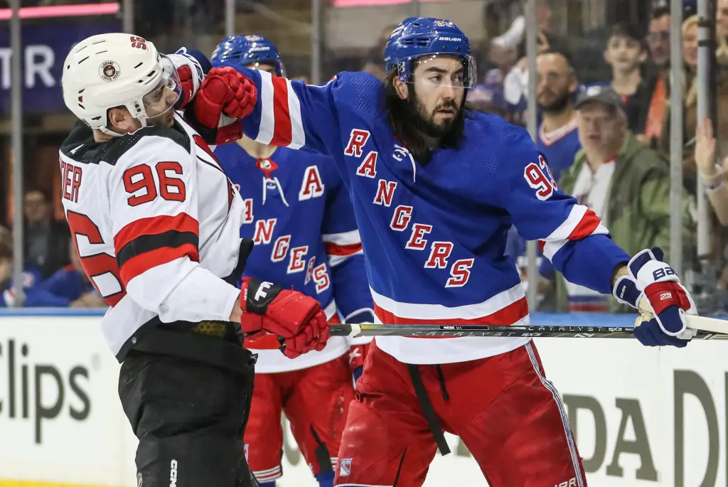 Devils' OT win against Rangers shakes up playoff series.