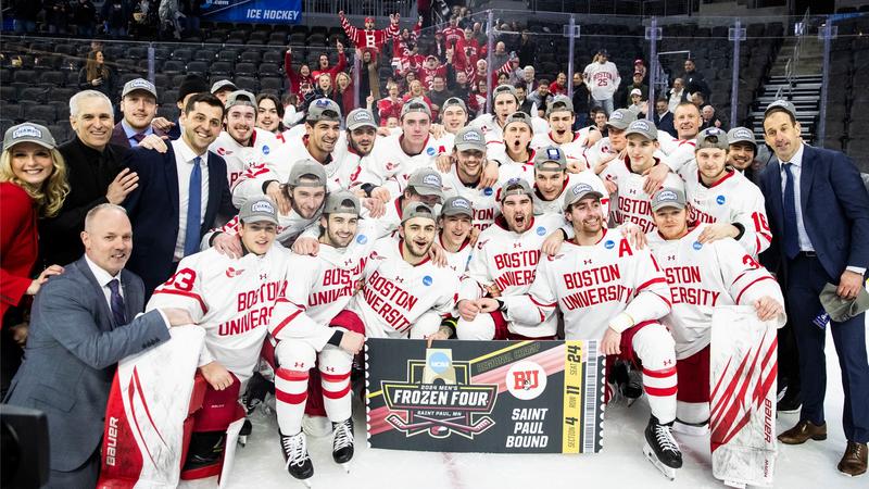 Featured image for "Terriers Triumph Over Gophers to Secure NCAA Frozen Four Spot"