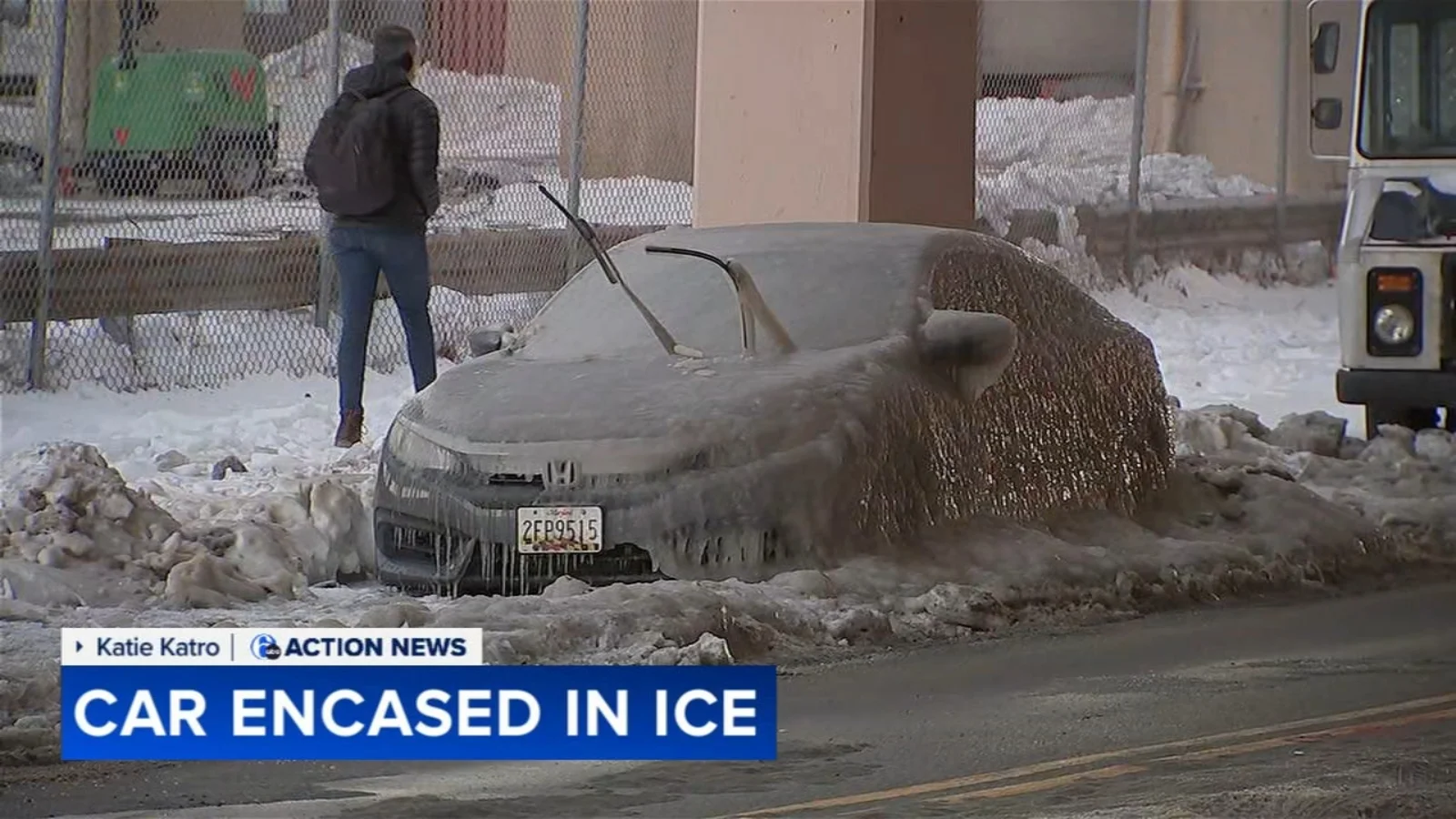 Ice-locked Philly Car Draws Crowds After Water Main Break