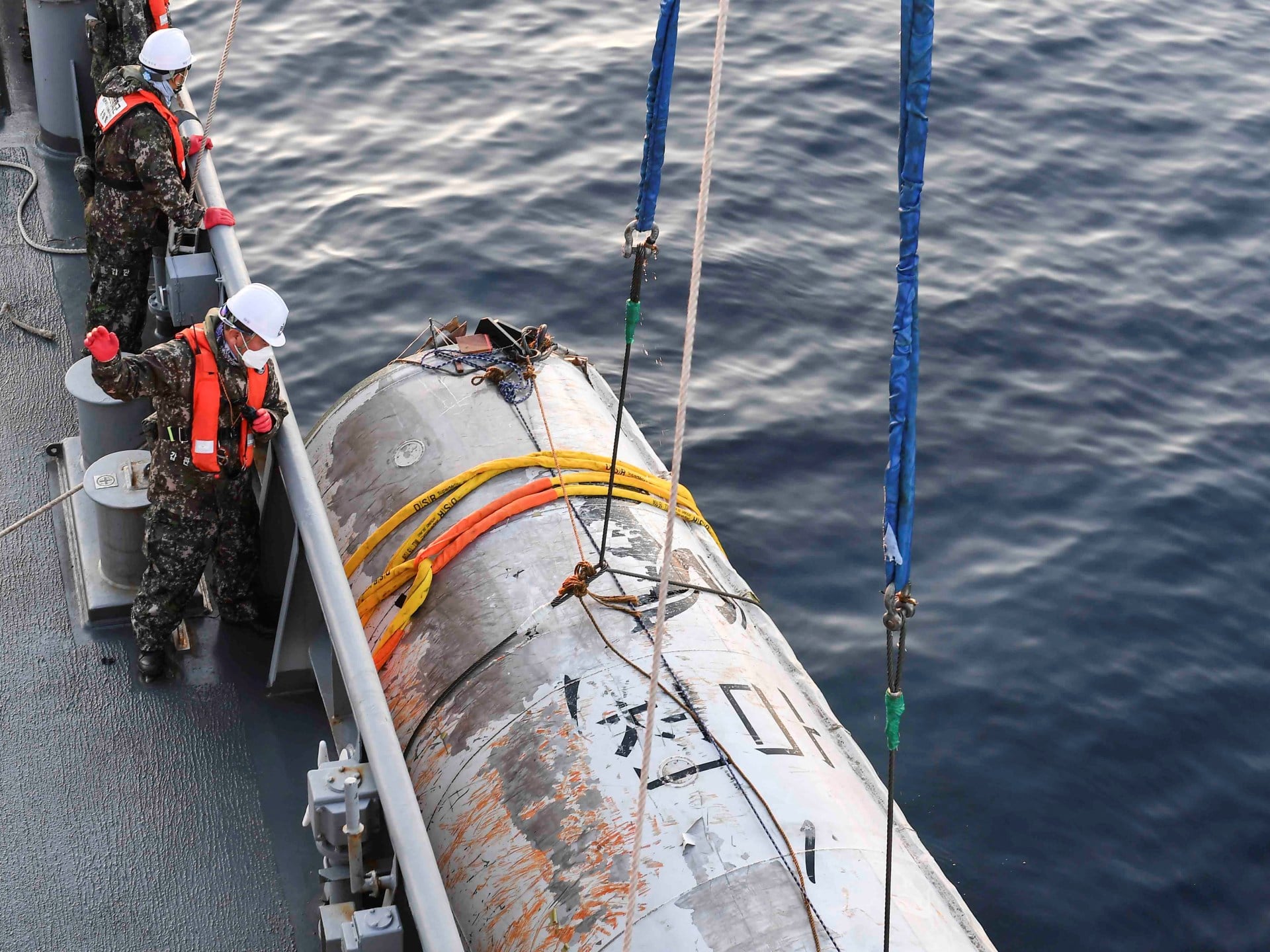 Featured image for South Korea salvages wreckage from North Korea's failed rocket launch.