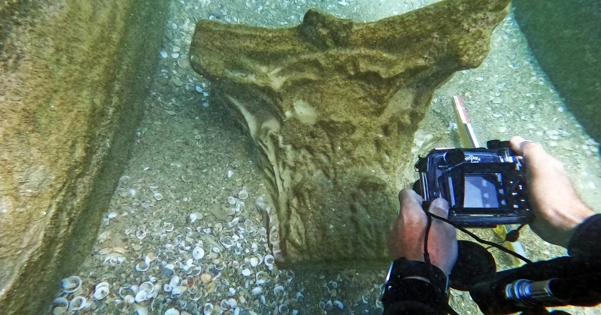 Featured image for "Rare Marble Artifacts Found in 1,800-Year-Old Shipwreck off Israel"