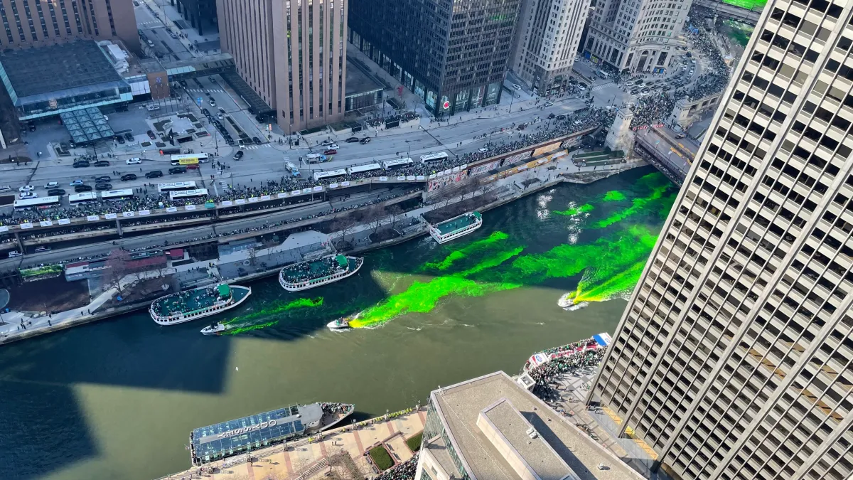 Featured image for "2024 Chicago River Dye: A 90-Second Time-Lapse"
