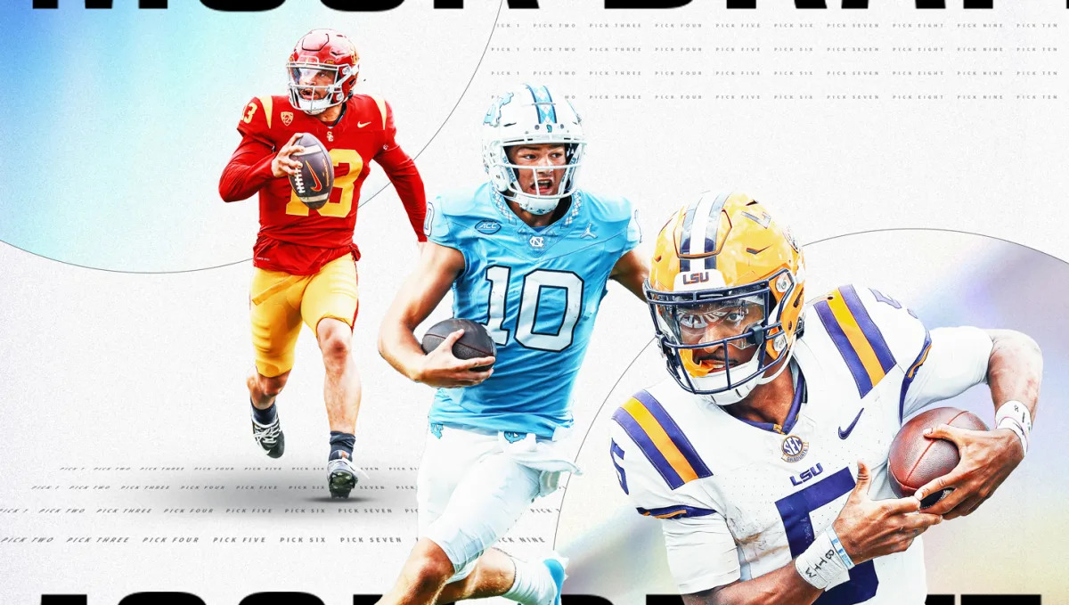 "2024 NFL Mock Draft: QBs Sweep Top Picks, Michigan's J.J. McCarthy Joins Shanahan Tree"