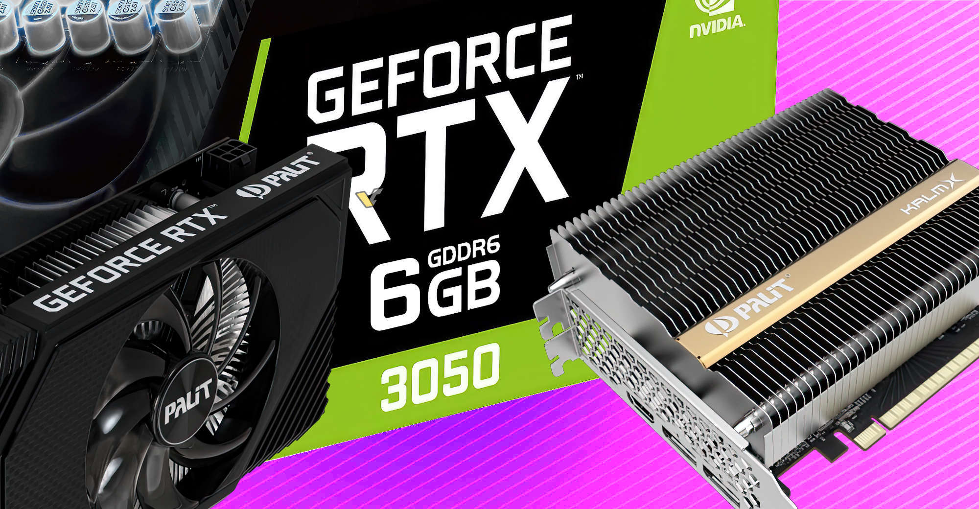 Featured image for "Palit Plans Fanless GeForce RTX 3050 6GB Release in Russia"