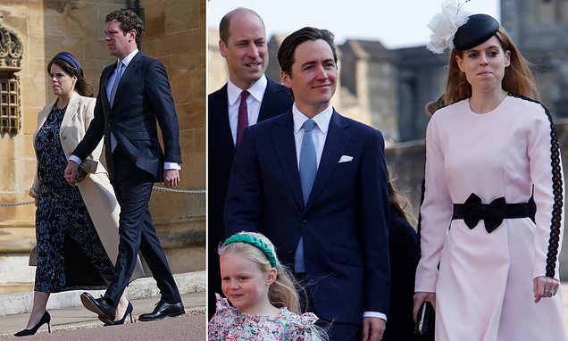 Pregnant Princess Eugenie flaunts baby bump with husband Jack.