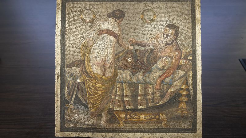 Featured image for Nazi-looted Erotic Pompeii Mosaic Returned to Italy