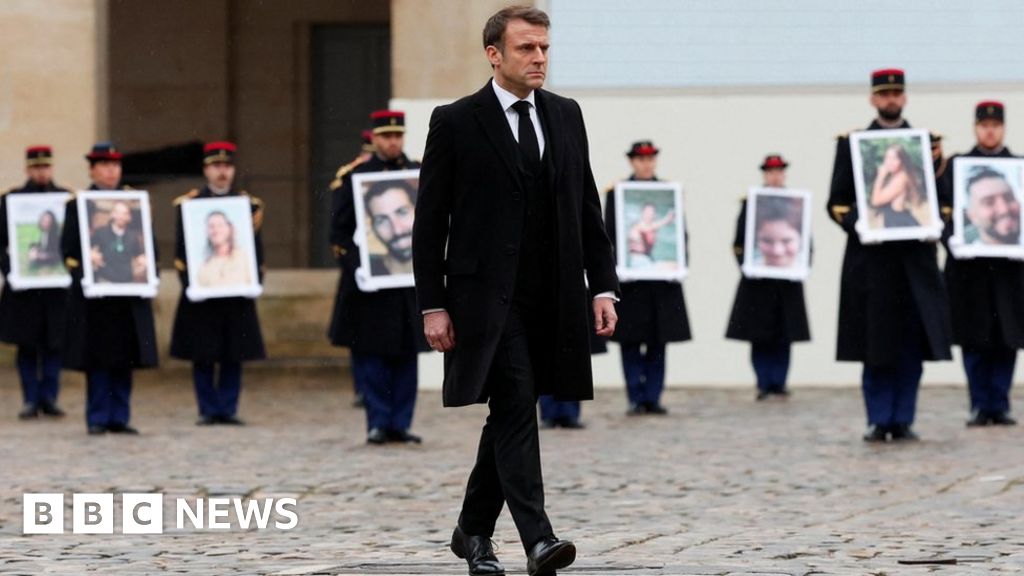 Featured image for "Macron Hosts Historic Memorial for Victims of Hamas Attacks"