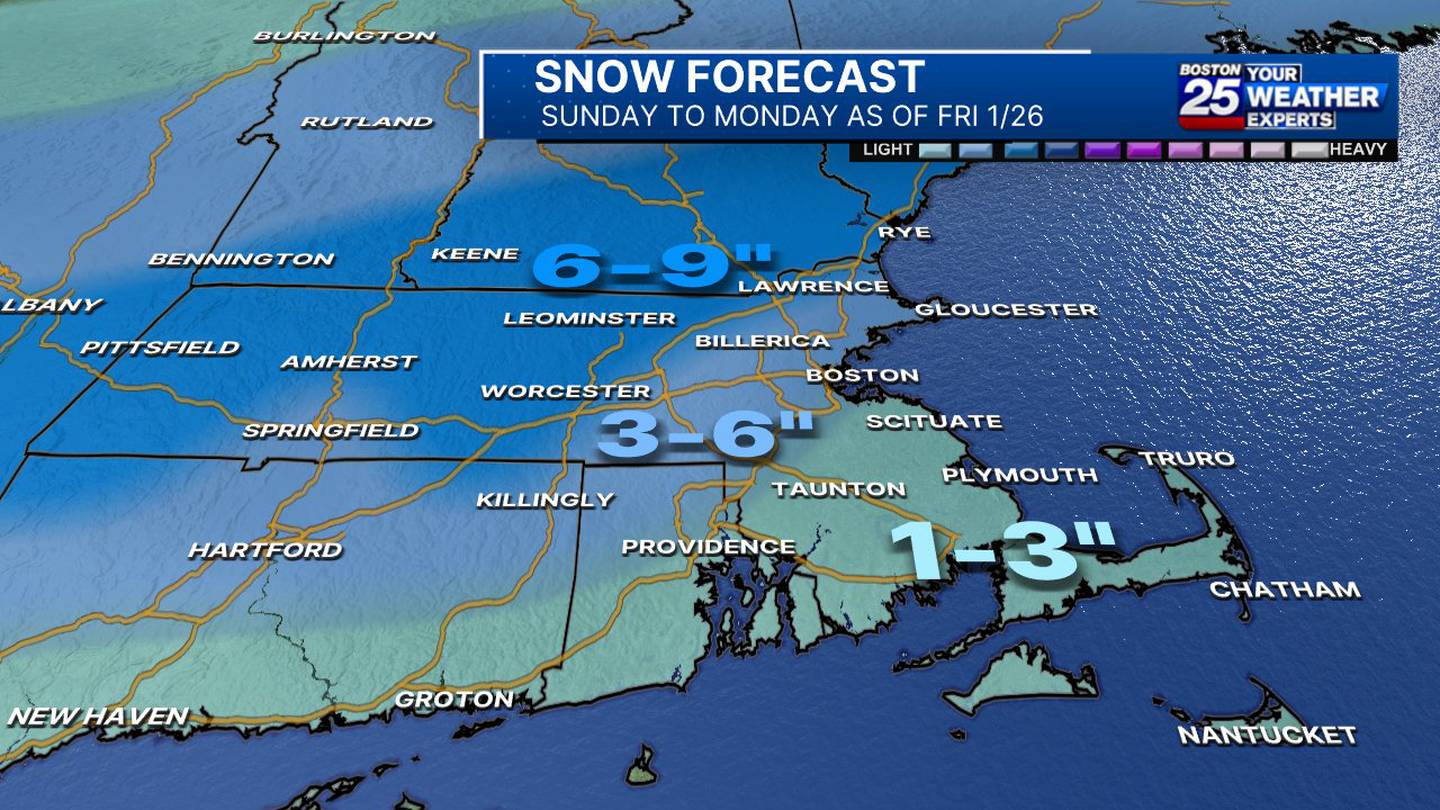 "Massachusetts Braces for Weekend Snowstorm with Up to 9 Inches Forecasted"