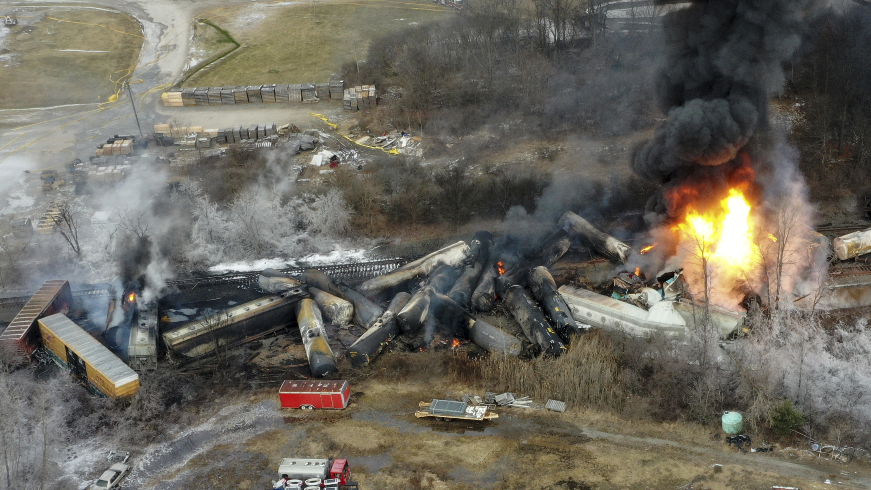 NTSB investigates train derailment in East Palestine, Ohio.