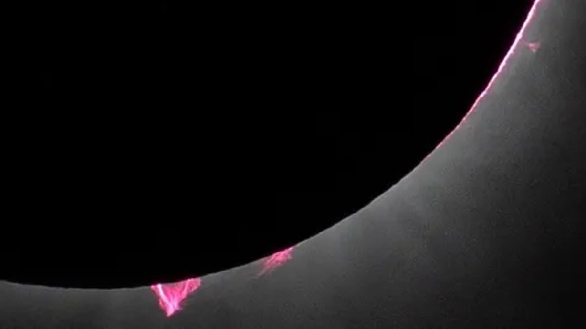 Featured image for "Pulsing Pink 'Flames' Spotted During Total Solar Eclipse: NASA's Latest Discovery"