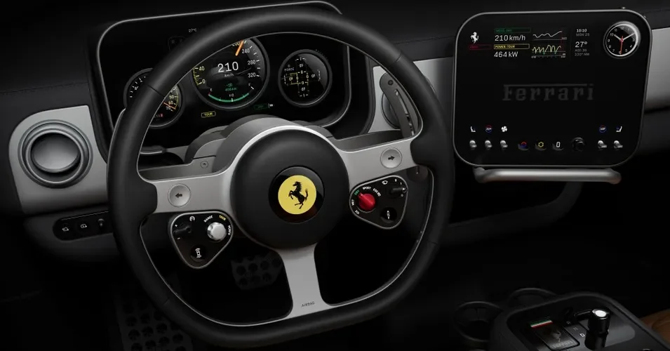 Ferrari Luce Interior by Ive’s LoveFrom: Apple‑Inspired, Glass and Aluminum