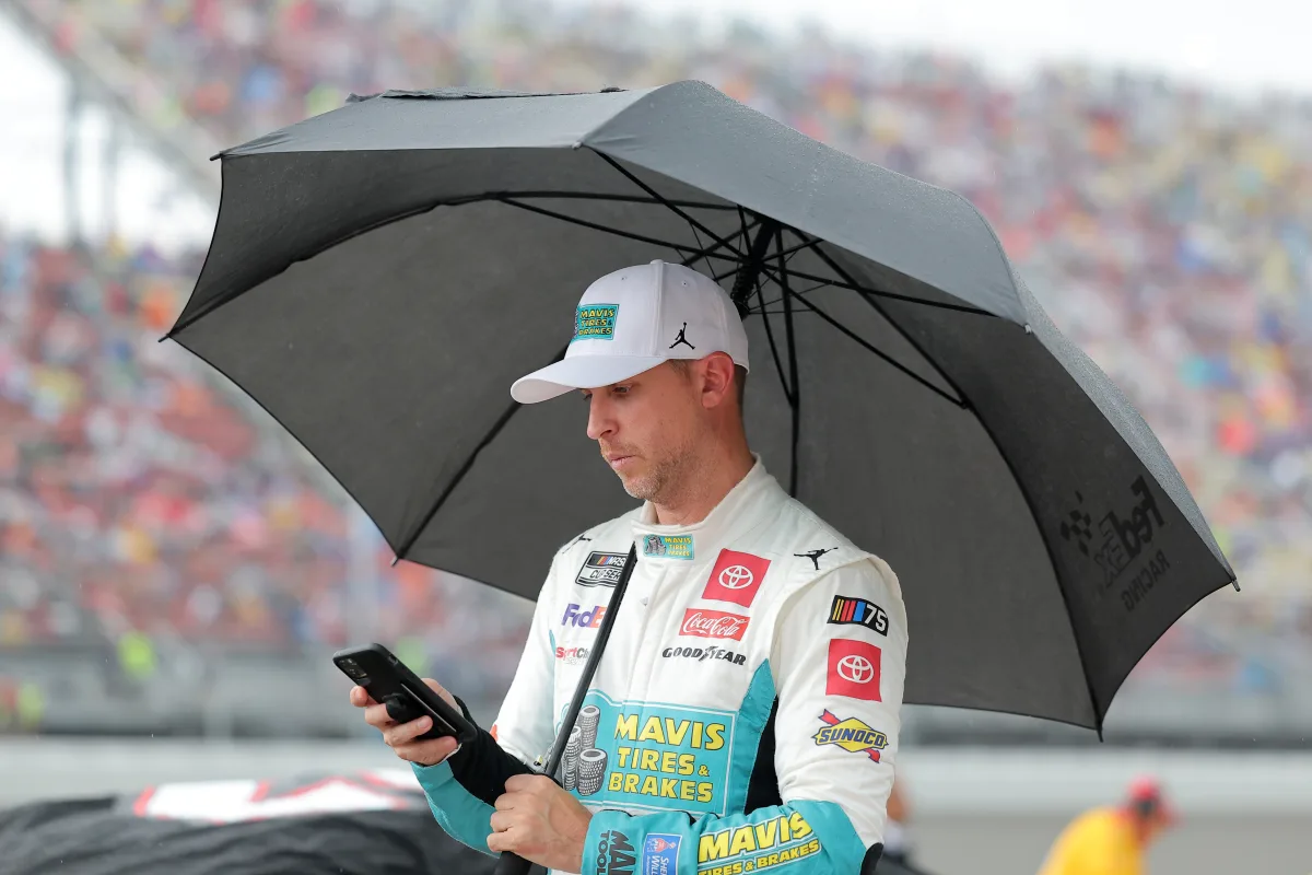 Featured image for NASCAR at Michigan: Rain delays race conclusion, Kyle Busch wrecks, and Martin Truex Jr. wins stage 1