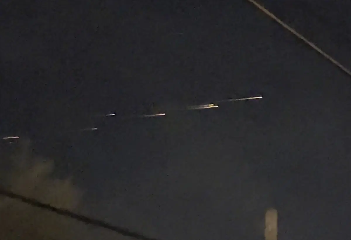 Unexplained Light Streaks Illuminate California Sky.