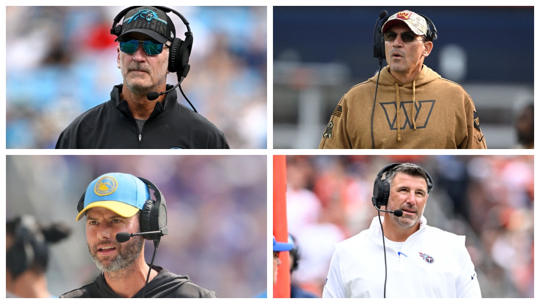Featured image for "Uncertain Futures: The Perilous Job Security of NFL Coaches Frank Reich, Ron Rivera, Brandon Staley, and Mike Vrabel"