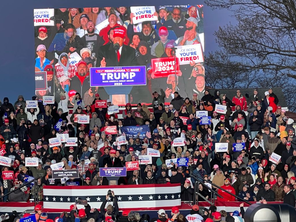 Featured image for "Trump's Pennsylvania Rally Draws Thousands as Down-Ballot Drama and Abortion Ban Take Center Stage"