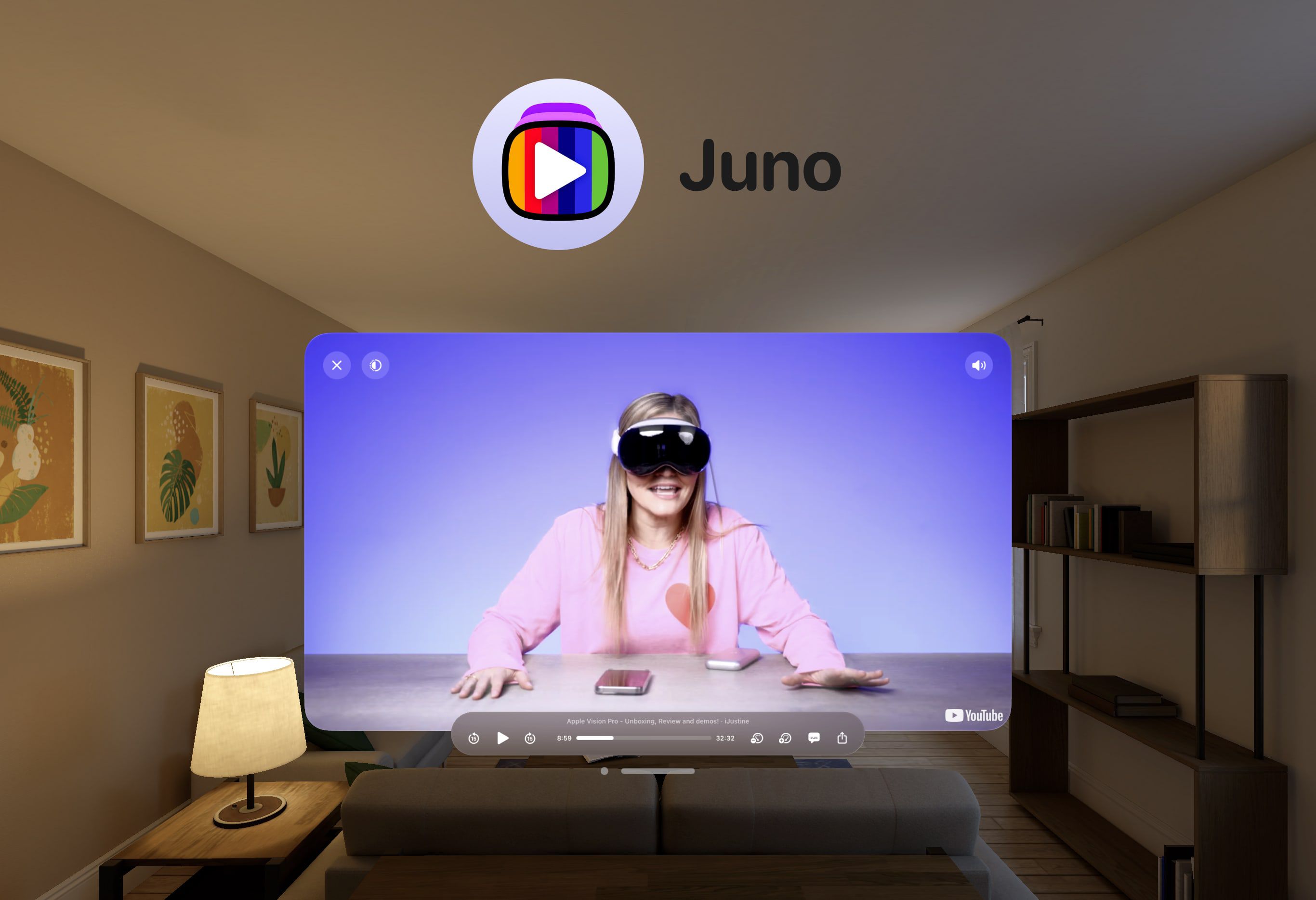 Featured image for "Unofficial Juno App Brings YouTube to Apple Vision Pro"