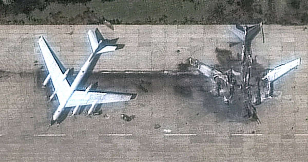 Satellite Images Reveal Ukraine's Drone Strikes Exposing Russian and U.S. Vulnerabilities