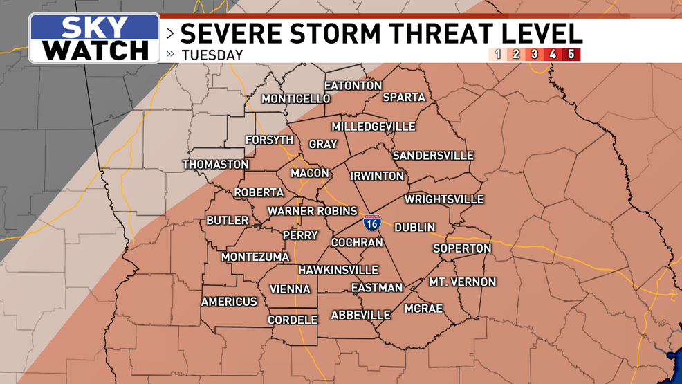 Featured image for "Middle Georgia Braces for Severe Weather Threat as Potent Storm System Approaches"