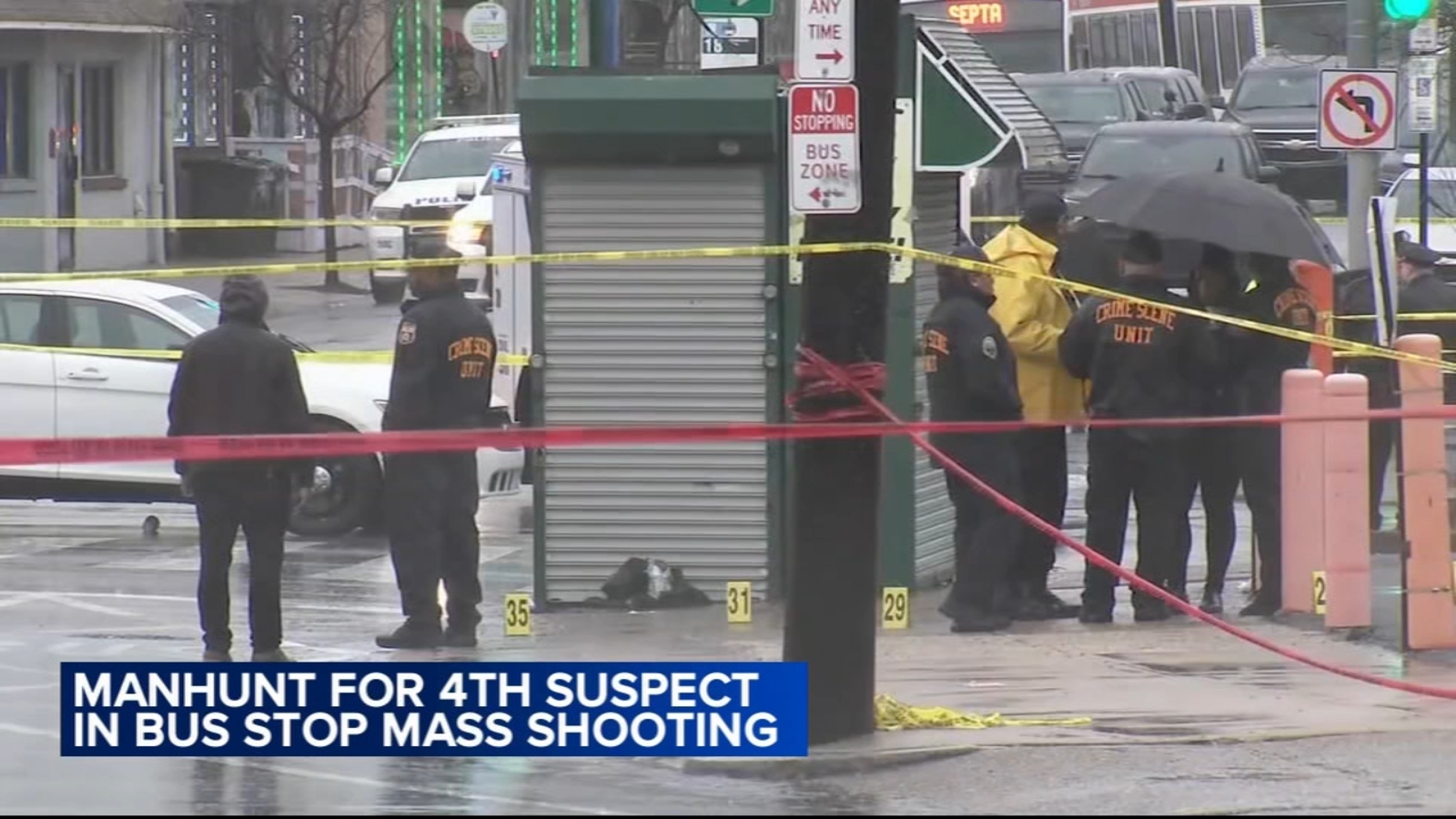 "Manhunt Continues for 4th Suspect in Philadelphia Bus Stop Mass Shooting"