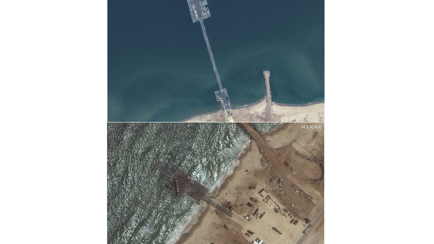 "US-Built Gaza Pier Collapses, Halting Aid Deliveries"